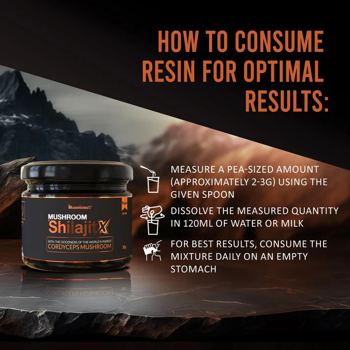 ShilajitX with Cordyceps Mushroom - 20g Resin With Goodness of the world’s rarest Cordyceps Mushrooms - Image 4